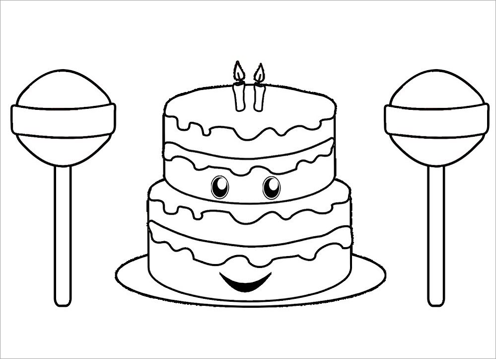 Tuyển tập tranh tô màu bánh sinh nhật đẹp nhất dành cho các bé