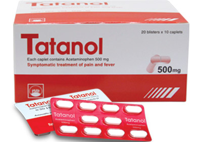 Thuốc tatanol acetaminophen 500 mg giảm đau hạ sốt